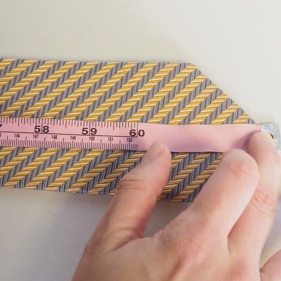 Jos. A. Bank Signature Collection 100% Pure Silk Neckties Gold/Orange/Blue Ties - Picture 11 of 15